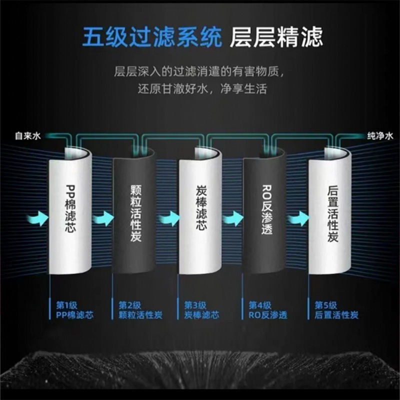 AOSHIMAIDE净水器家用直饮自来水过滤RO反渗透大流量净饮水机即热(A新款RO反渗透-800G净水器+自行安装)